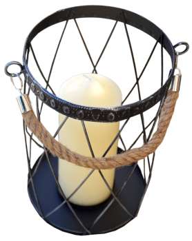 Preview: Zauberhafte Laterne Miranda klein aus Metall ca. 25 cm - Gartendekoration